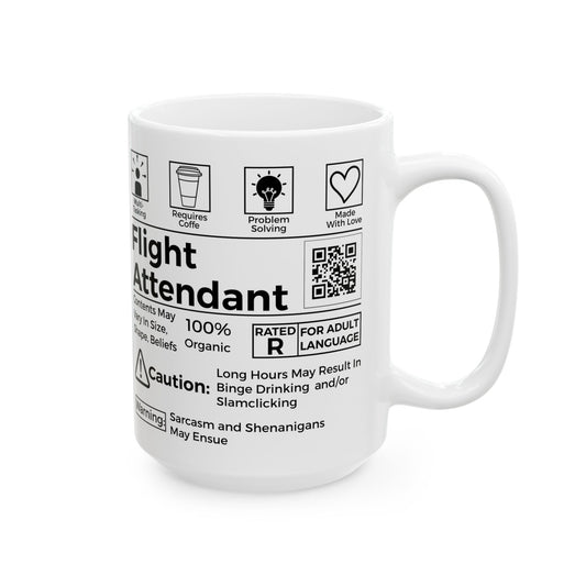 HazMat Label- White 15oz Ceramic Mug